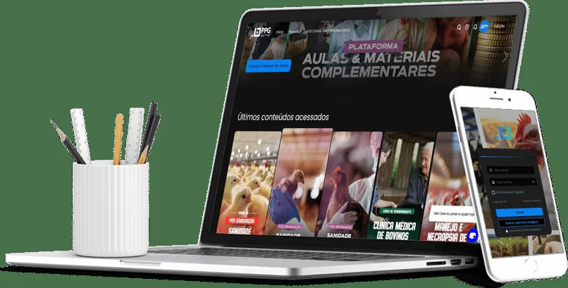 Plataforma PPGVET com aulas e materiais complementares